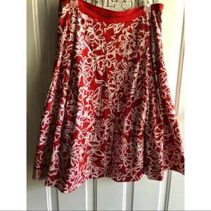 Floral Pleated Skirt